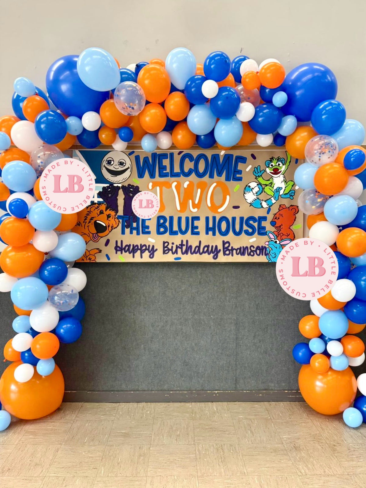 Welcome TWO the Blue House Painted Banner TEMPLATE LINK FOR BANNER ARTISTS| Digital Download