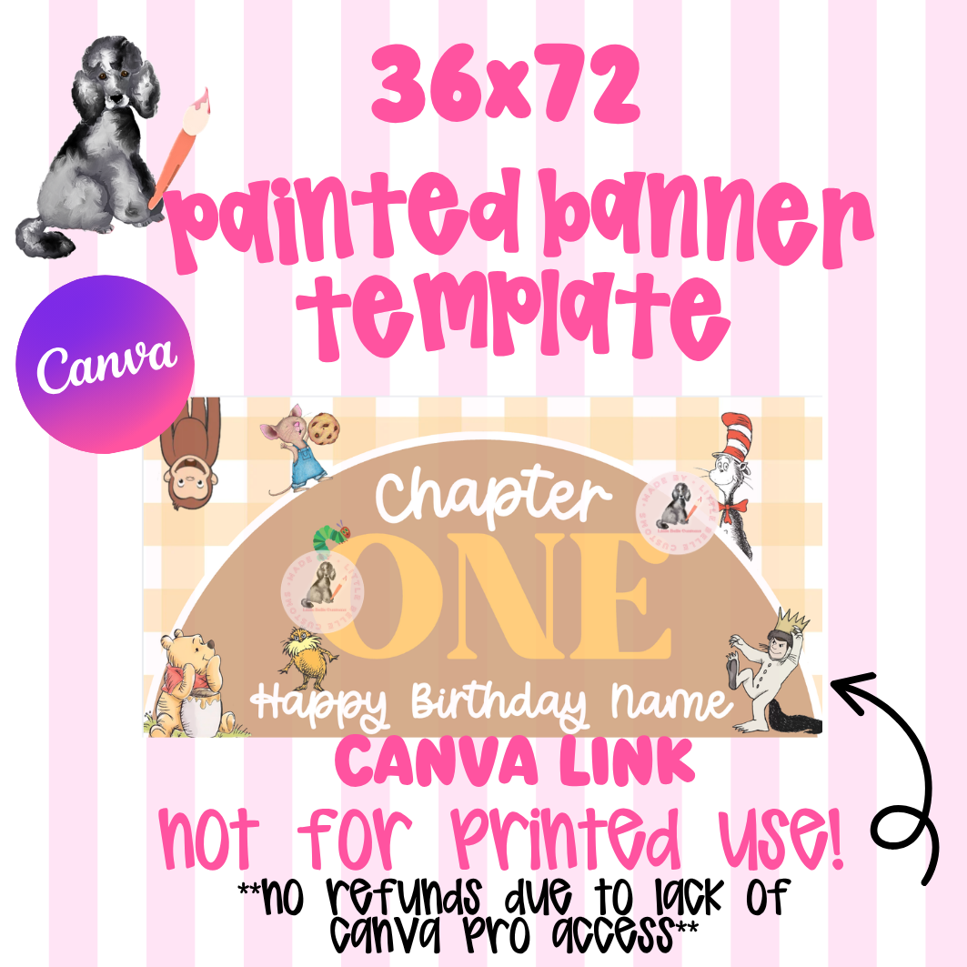Chapter One Painted Banner Template Digital Download