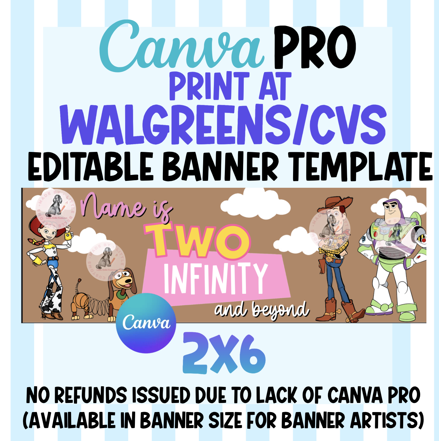 Girl Two Infinity & Beyond Toy Story Inspired Walgreens Banner| Walgreens Template Digital Download