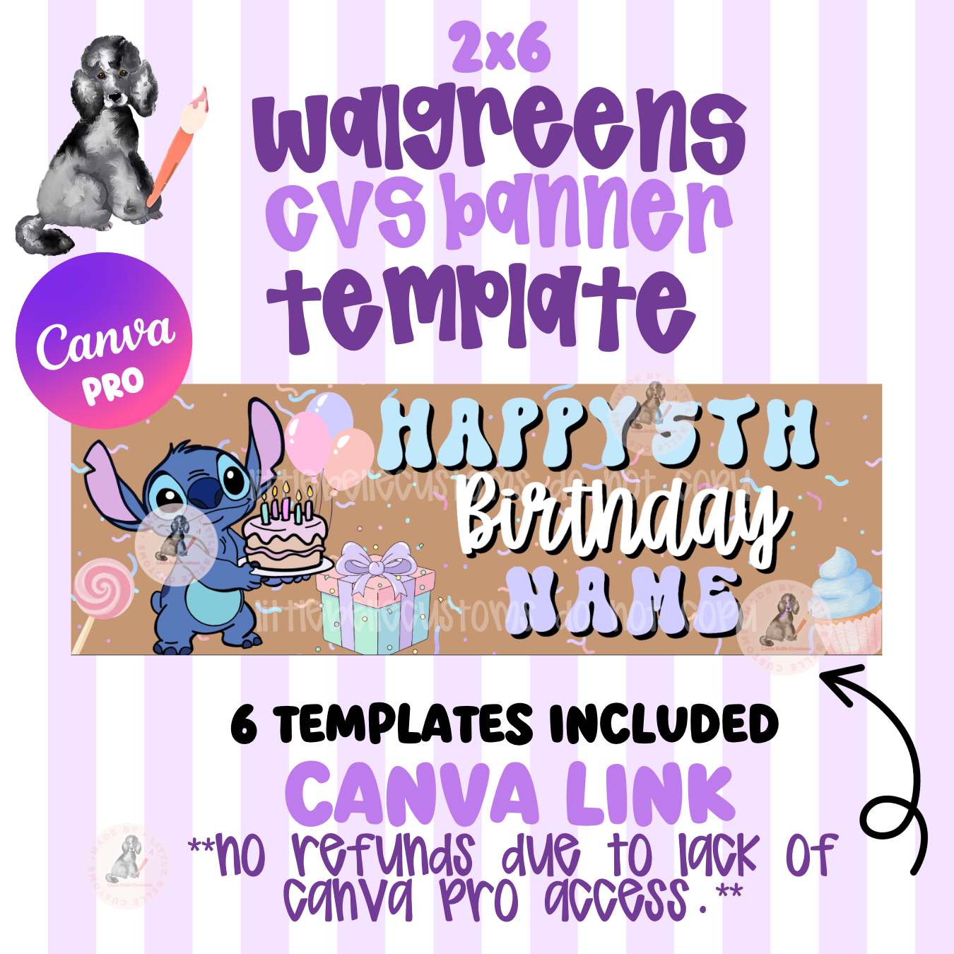 Stitch Birthday (6 Designs)CVS/Walgreens Banner| Walgreens Template Digital Download