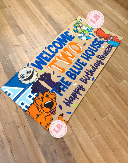 Welcome TWO the Blue House Painted Banner TEMPLATE LINK FOR BANNER ARTISTS|  Digital Download