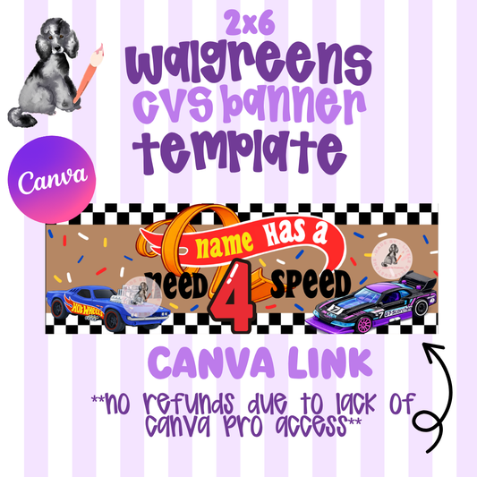Need 4 Speed| Race Car Template Digital Download