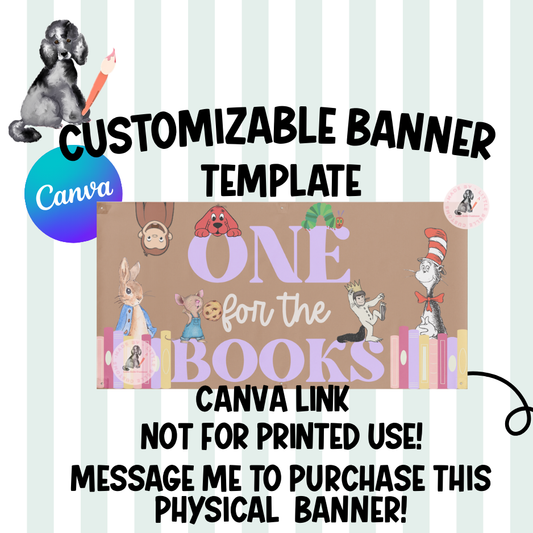 One for the Books Template Digital Download