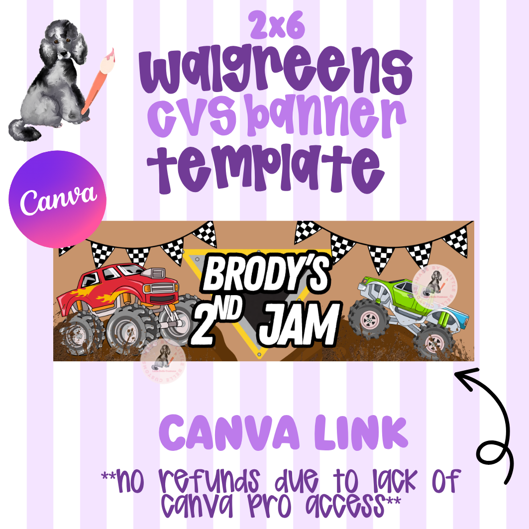 Monster Truck Jam |  Template Digital Download