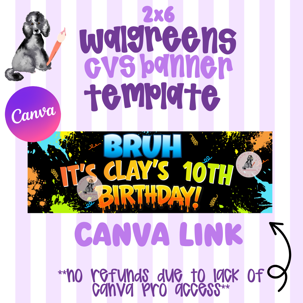 BRUH Paint Splatter Birthday |  Template Digital Download