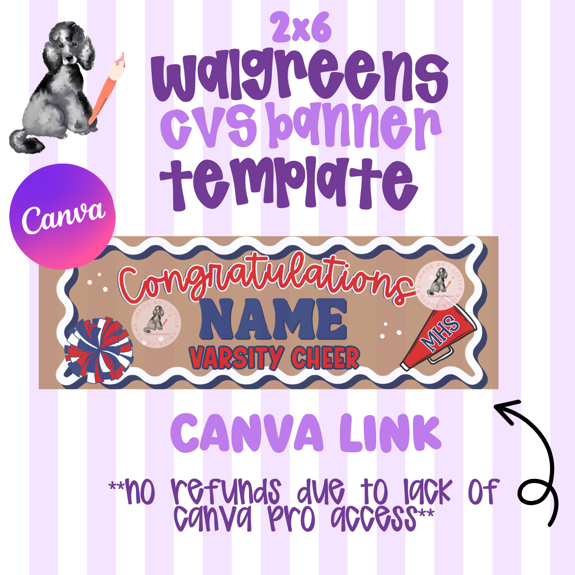Cheerleading Try Out Banner |  Walgreens Printable Template Digital Download