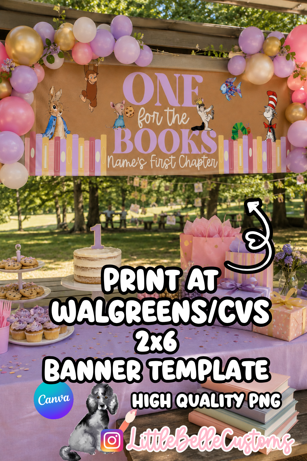 One for the Books Walgreens/CVS Banner |  Template Digital Download