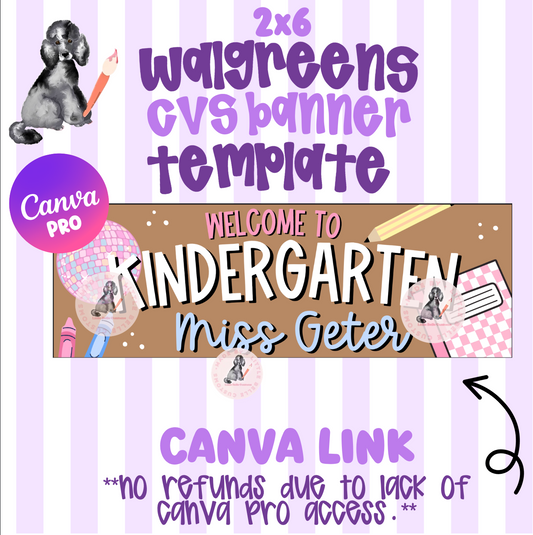 DISCO TEACHER CLASSROOM BANNER | Walgreens Banner Template (GRADE IS CUSTOMIZABLE) Digital Download