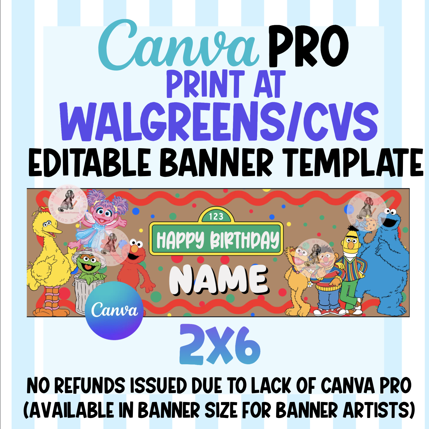 Sesame Street Walgreens Banner| Walgreens Template Digital Download