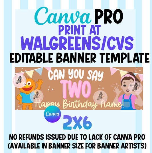 Ms Rachel Birthday CVS/Walgreens Banner| Walgreens Template Digital Download