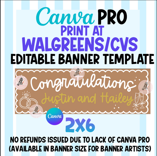 Congratulations Wedding  CVS/Walgreens Banner| Walgreens Template Digital Download