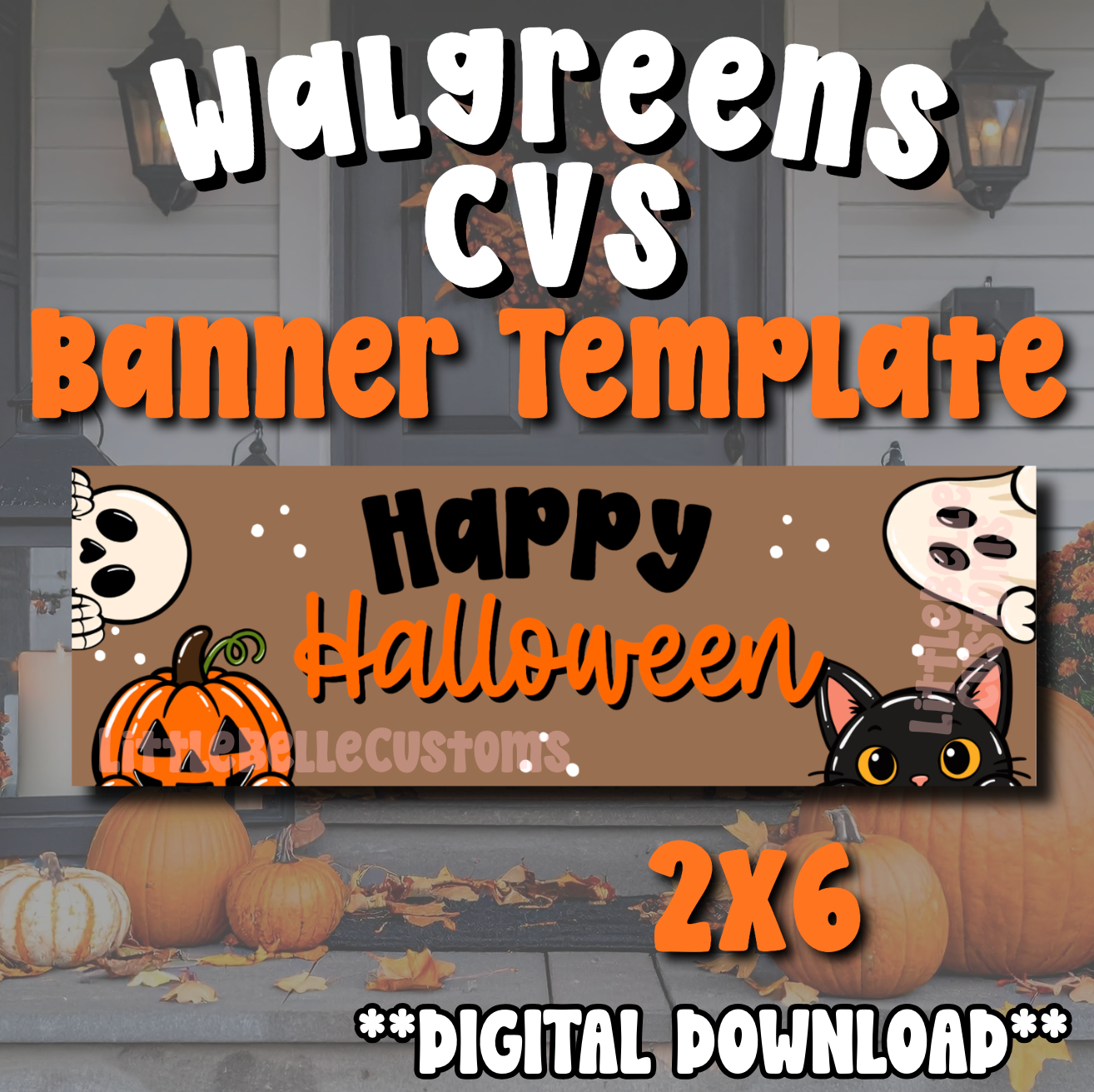 Happy Halloween CVS/Walgreens Banner| Walgreens Template Digital Download