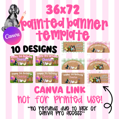 Little Bear Painted Banner (10 Designs) TEMPLATE LINK FOR BANNER ARTISTS|  Digital Download