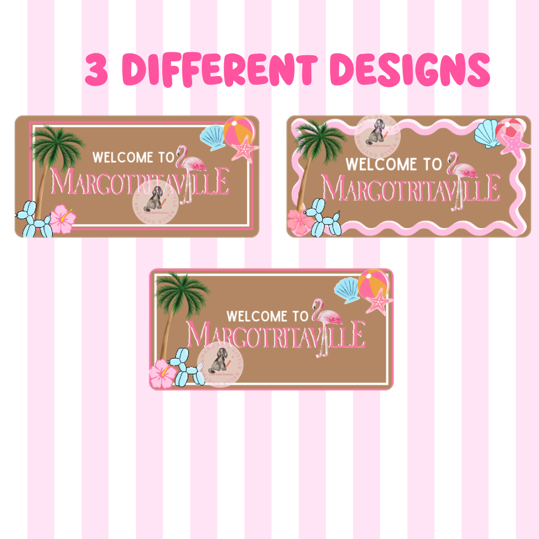 Margot-ritaville Painted Banner | Template Digital Download