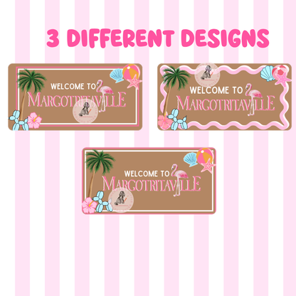 Margot-ritaville Painted Banner | Template Digital Download